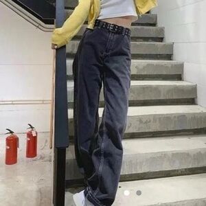 Brandy Melville Black Straight Leg Jeans